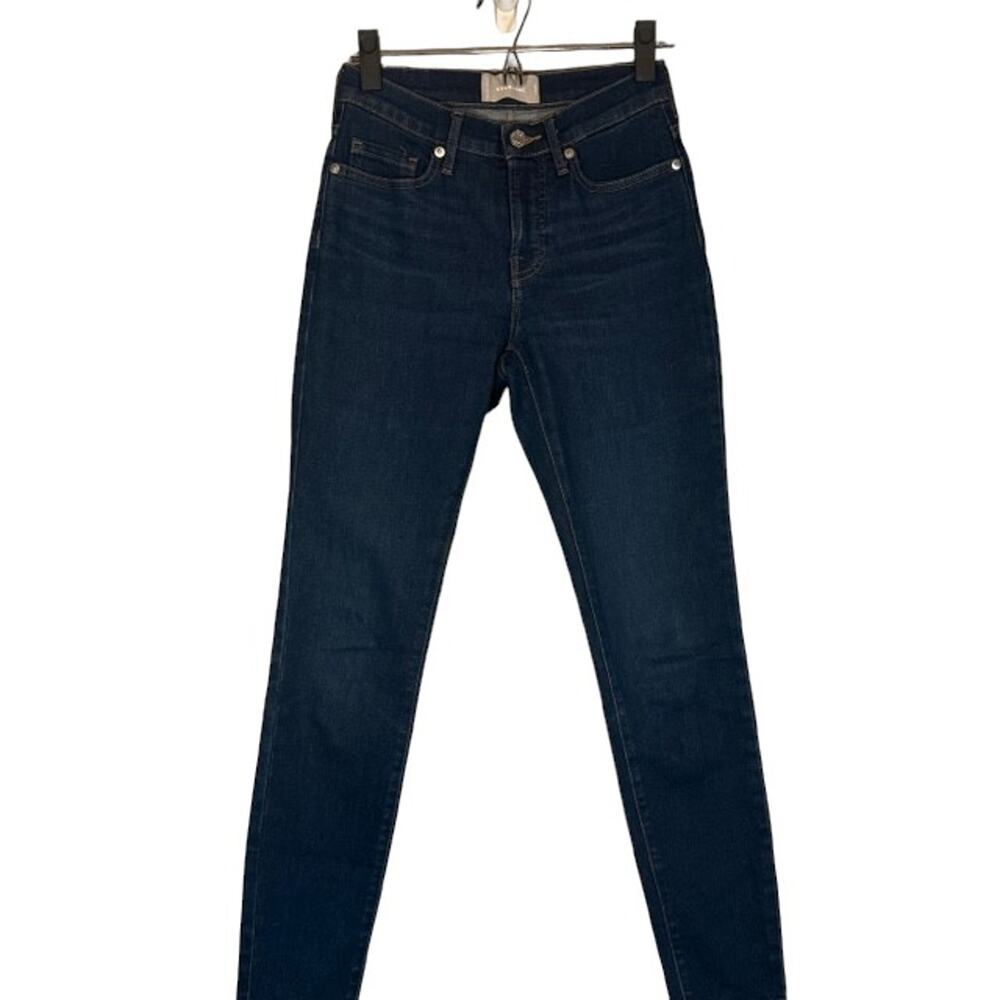 Everlane Dark Blue Cotton Blend Skinny Ankle Casual Denim Jeans Women Sz 25R
